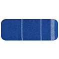 Ręcznik kąpielowy 50x90 cm bawełniany kolor granatowy ze stębnowaną bordiurą 500 g/m2 MIRA