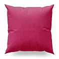 Poszewka szyta ENYA amarantowa z miękkiej półmatowej tkaniny welwetowej
