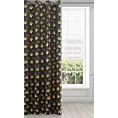 Zasłona czarno, złota w botaniczym stylu, zaciemniająca 135x250 cm przelotka - CLARA