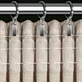 Zasłona beżowa z szenilowej tkaniny 140x270 cm  taśma - MEGI