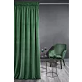 Zasłona ciemnozielona z grubszego miękkiego welwetu 140x270 cm taśma - KRISTI