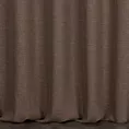 Zasłona szyta na taśmie 5 cm brązowa z gładkiej, przyjemnej w dotyku tkaniny z efektem melanżu