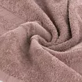 Ręcznik do rąk 30x50 cm bawełniany kolor pudrowy z welwetową bordiurą w pasy 500 g/m2 PORTO