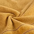 Ręcznik kąpielowy 70x140 cm bawełniany kolor musztardowy z kontrastującymi paseczkami 500 g/m2 SIBEL