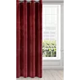 Zasłona ciemnobordowa z ekskluzywnego aksamitnego welwetu 290 g/m2 140x250 cm 10 szt. przelotek - VILLA