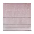 Roleta rzymska pudrowo różowa z szenilowej tkaniny z dodatkiem połyskującej nici
