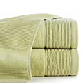 Ręcznik do rąk 30x50 cm bawełniany kolor oliwkowy z welurową bordiurą 500 g/m2 EMMA