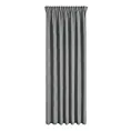 Zasłona szara z tkaniny welurowej 260x280 cm taśma - Dora