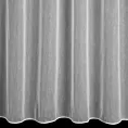 Tkanina firanowa z efektem deszczyku i błyszczącą nicią zakończona szwem obciążającym