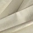 Zasłona szyta na taśmie 8 cm kremowo złota z szenilowej tkaniny w pionowe pasy przetykane błyszczącą nicią