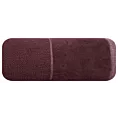 Ręcznik kąpielowy 50x90 cm bawełniany kolor bordowy z bordiurą z weluru 500 g/m2 LUCY