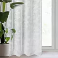 Dekoracja okienna biała z nadrukiem kwiatów 140x250 cm przelotka POLI