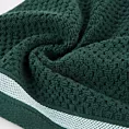 Ręcznik do rąk 30x50 cm bawełniany kolor ciemnozielony w pasy 500 g/m2 MADLEN