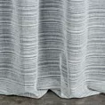 Dekoracja okienna szara w poprzeczne prążki z efektem deszczyku, półprzezroczysta 140x300 cm taśma - ARIA
