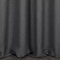 Zasłona szyta na taśmie 5 cm grafitowa z tkaniny o naturalnym splocie w stylu eko