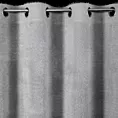 Zasłona srebrna  z moherowej tkaniny 140x250 cm przelotka - AGIS
