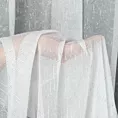 Firana biało, srebrna o strukturze drobnego deszczyku przetykana srebrną nicią 300x250 cm taśma KELLY