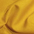 Zasłona szyta na taśmie 5 cm musztardowa z tkaniny z dodatkiem połyskującej nici, z widocznym ozdobnym splotem