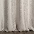 Zasłona szyta na taśmie 5 cm beżowa z miękkiej tkaniny z widocznym ozdobnym splotem