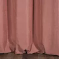 Zasłona szyta na taśmie 5 cm DORA - HIT różowa z miękkiej tkaniny o welurowej strukturze