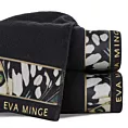 Ręcznik do rąk 30x50 cm bawełniany kolor czarny z designerską bordiurą 500 g/m2 EVA 15 Eva Minge