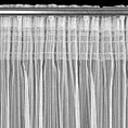 Firana biała z tkaniny w prążki przeplatane błyszczącą nicią 140x270 cm taśma NOELIA