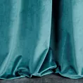 Zasłona szyta na taśmie 5 cm ENYA turkusowa z miękkiej półmatowej tkaniny welwetowej