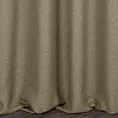 Zasłona szyta na taśmie 5 cm ciemnobrązowa z tkaniny o naturalnym splocie w stylu eko