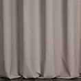 Zasłona szyta na flexach ciemnobeżowa z miękkiej tkaniny o naturalnym splocie w stylu ekologicznym