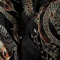 Roleta rzymska czarno złota z tkaniny w elegancki orientalny wzór z błyszczącą nicią Italissima Eva Minge