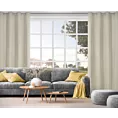 Zasłona beżowa welwetowa 100% zaciemniająca 140x250 cm przelotka - NITA