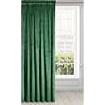 Zasłona butelkowa zieleń z matowego welwetu 140x270 cm taśma - MELANIE