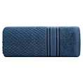 Ręcznik kąpielowy 70x140 cm bawełniany kolor granatowy zdobiony subtelnymi paseczkami 500 g/m2 DAVOS