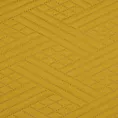Narzuta musztardowa 170x210 cm z geometrycznym wzorem wykonana techniką hot press BONI Design 91