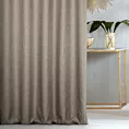 Zasłona szyta na taśmie 5 cm beżowo popielata z eleganckiej tkaniny w nieregularny drobny wzór