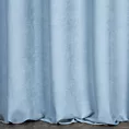 Zasłona szyta na taśmie 5 cm ADESSA niebieska z miękkiej tkaniny o welurowej strukturze