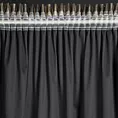 Zasłona welwetowa czarno, szampańska zdobiona lśniącym nadrukiem 140x270 cm taśma - EMILA