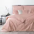 Pościel 160x200 cm gładka z makosatyny bawełnianej kolor pudrowy róż DELIA Reina Line