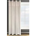 Zasłona kremowa z aplikacją z błyszczącego welwetu 140x250 cm przelotka - AGNES - Design 91