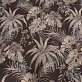 Pościel 140x200 cm z mikrofibry kolor ciemnobrązowy, beżowy z nadrukiem egzotycznych liści RODOS Design 91