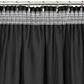 Firana czarna z etaminy zdobiona w dolnej części falbanami 140x250 cm taśma DANI