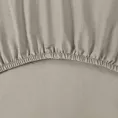 Prześcieradło z gumką 220x200 cm z bawełny kolor beżowy 105 g/m2 BASIC