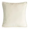 Poszewka na poduszkę 45x45 cm welwetowa, kremowa z ozdobną wypustką VELVET 147 Eurofirany Premium