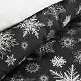 Pościel świąteczna 140x200 cm bawełniana kolor czarny, biały z motywem świątecznych gwiazdek ISLA