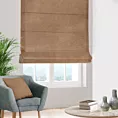 Roleta rzymska ciemnobeżowa z miękkiej welwetowej tkaniny z połyskiem