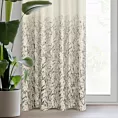 Zasłona welwetowa kremowo, szampańska zdobiona błyszczącym nadrukiem 140x250 cm przelotka - TORI