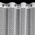 Firana biała z siateczki zdobiona szenilową nicią 140x250 cm przelotka CLARA