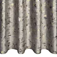 Zasłona stalowo, złocista zdobiona marmurkowym wzorem, welwetowa 140x250 cm przelotka TAMI
