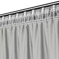 Zasłona ciemnosrebrna z tkaniny welurowej 140x180 cm taśma - Dora