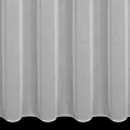 Firana szyta na taśmie 5 cm jasnoszara z cienkiej matowej etaminy, wykończona obciążnikiem